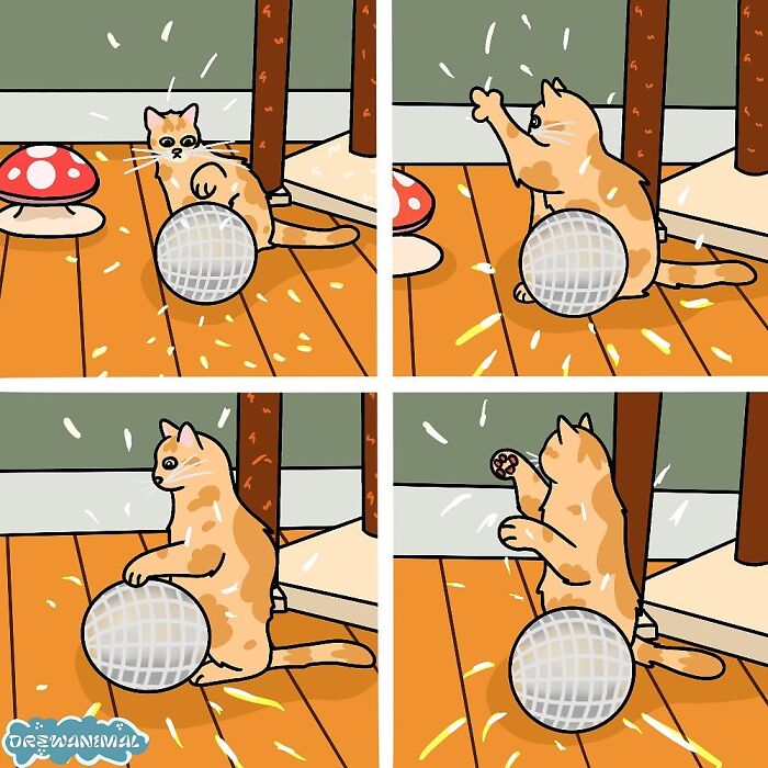 This Artist Turns Viral Cat Moments Into Funny Art (65 Pics)