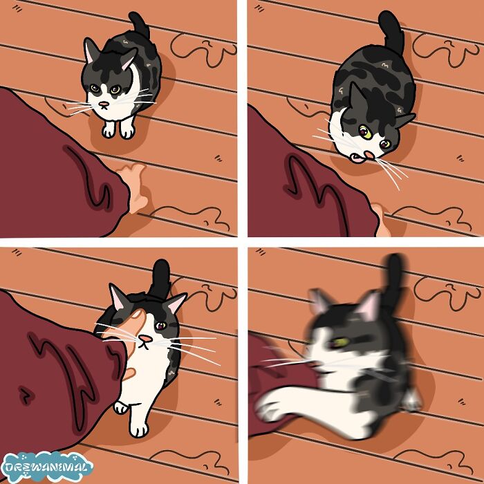 This Artist Turns Viral Cat Moments Into Funny Art (65 Pics)