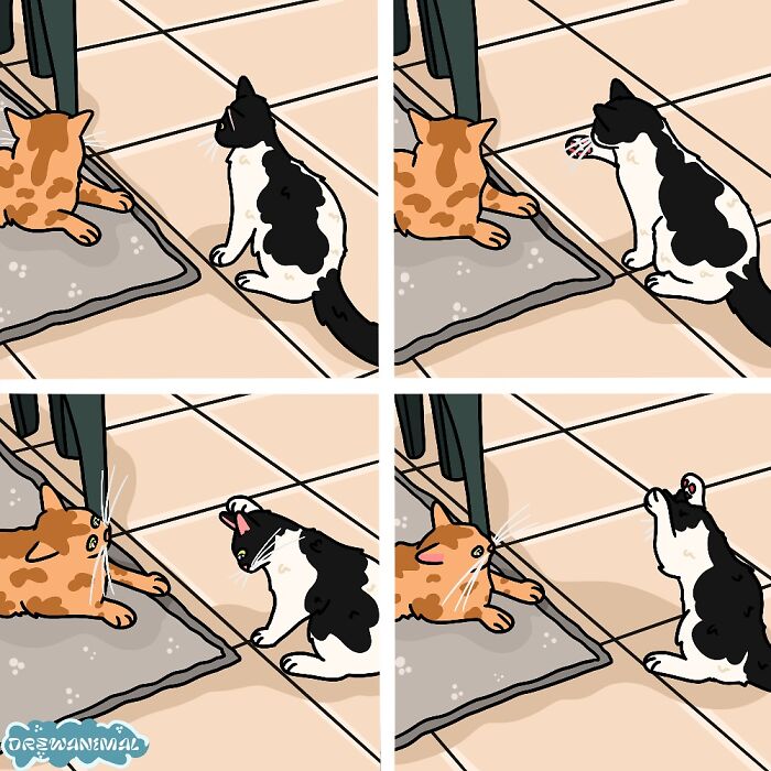 This Artist Turns Viral Cat Moments Into Funny Art (65 Pics)