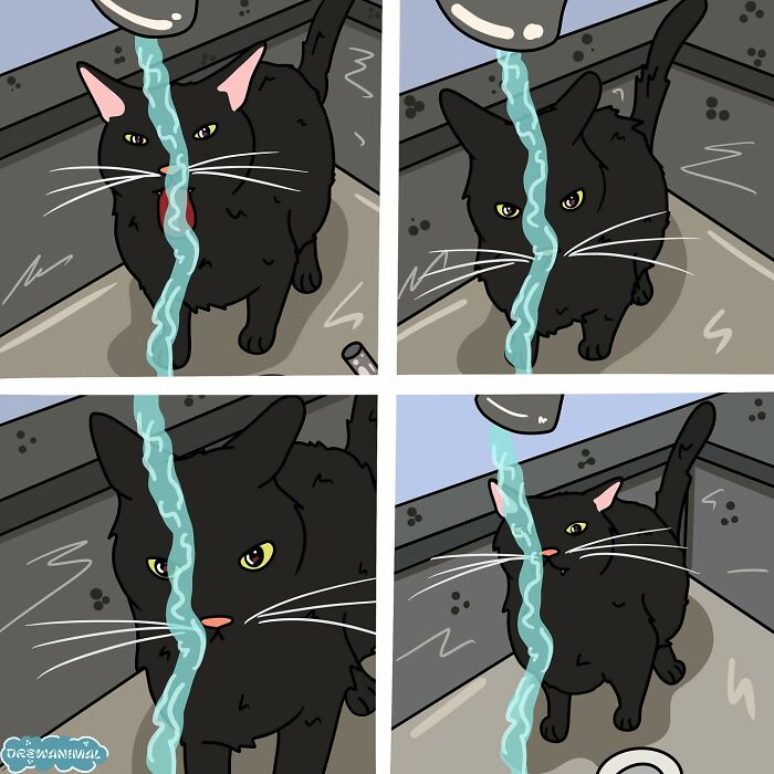 This Artist Turns Viral Cat Moments Into Funny Art (65 Pics)