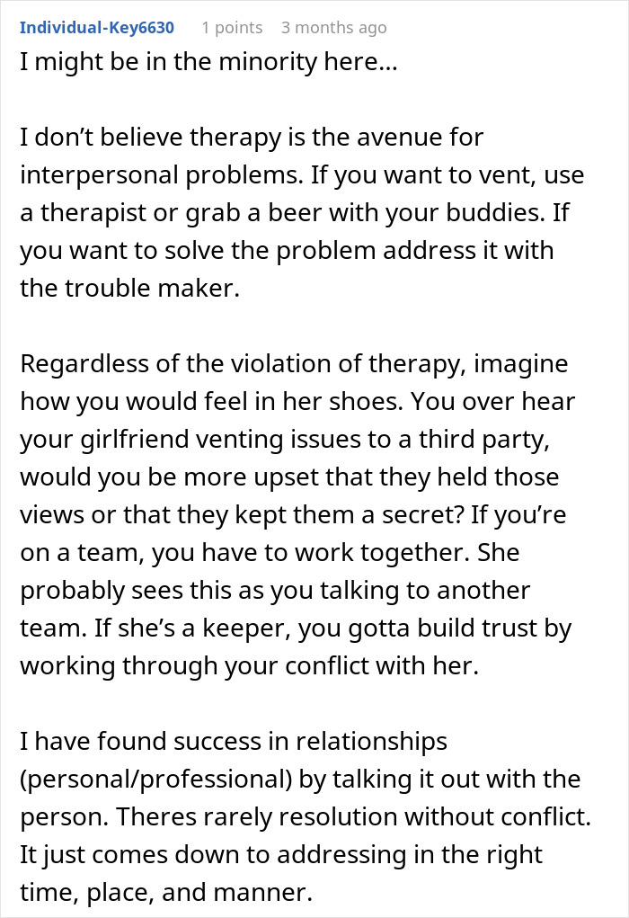 Woman Eavesdrops On Boyfriend’s Private Therapy Session, Is Angered By What She Hears
