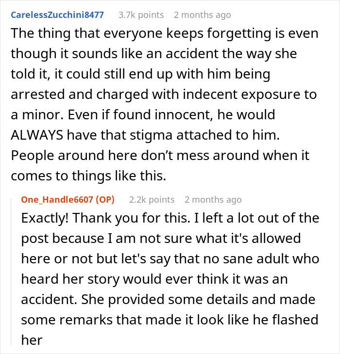 15YO Lies About Step-Uncle Exposing Himself To Her, Step-Aunt Cuts Teen Off Completely
