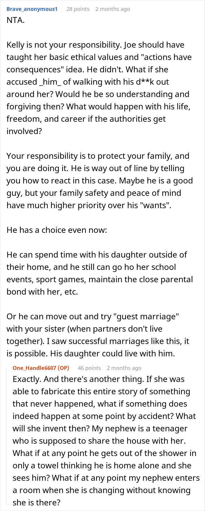 15YO Lies About Step-Uncle Exposing Himself To Her, Step-Aunt Cuts Teen Off Completely