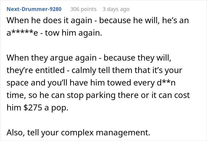 Woman Has Had Enough Of Roomie’s BF Taking Her Paid Parking Spot, Calls Tow Truck In A Heartbeat