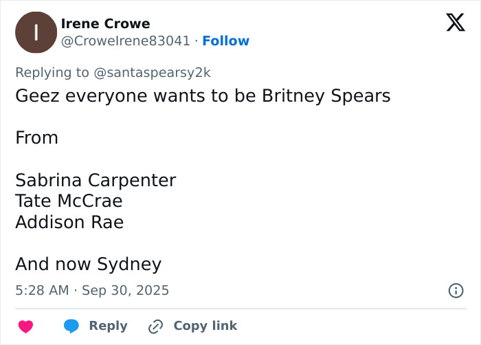 Sydney Sweeney Recreates Iconic Britney Spears Outfit For Birthday, Leaves Fans Divided Sydney Sweeney Recreates Iconic Britney Spears Outfit For Birthday, Leaves Fans Divided