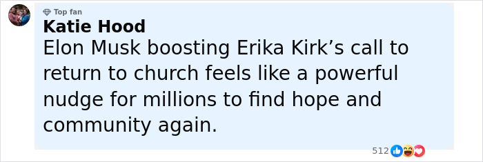 Elon Musk Accused Of Hypocrisy After Reposting Erika Kirk’s Viral “Church” Message To Millions