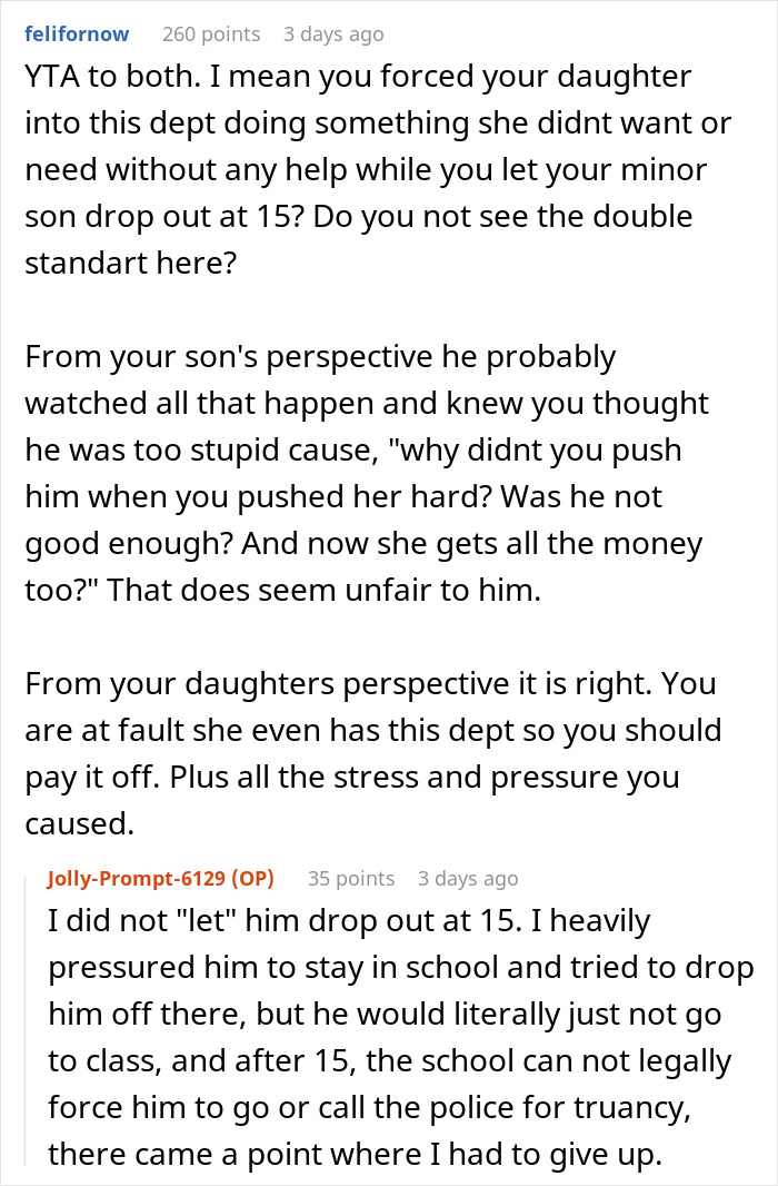 Mom Uses Insurance Payout To Cover Daughter&#8217;s Student Loan, Son Considers This Deeply Unfair