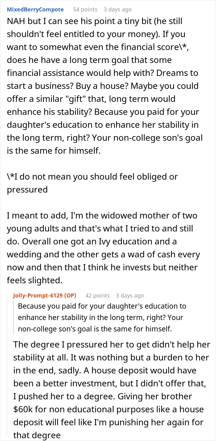 Mom Uses Insurance Payout To Cover Daughter&#8217;s Student Loan, Son Considers This Deeply Unfair