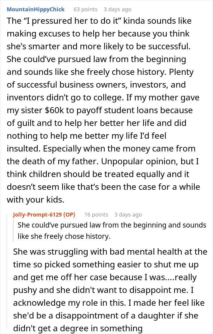 Mom Uses Insurance Payout To Cover Daughter&#8217;s Student Loan, Son Considers This Deeply Unfair