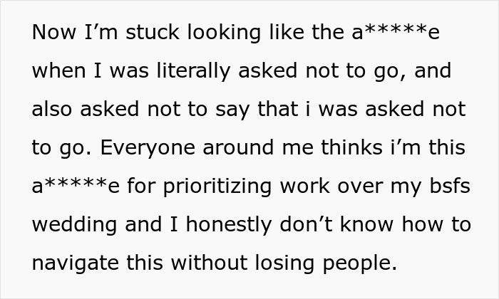 &#8220;[Am I The Jerk] For Not Telling My Best Friend The Real Reason I&#8217;m Not At His Wedding?&#8221;