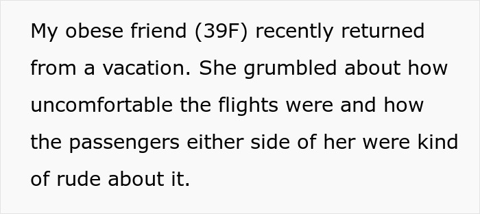 Internet Rallies Behind Woman Who Told Her Overweight Friend To Buy Two Plane Seats