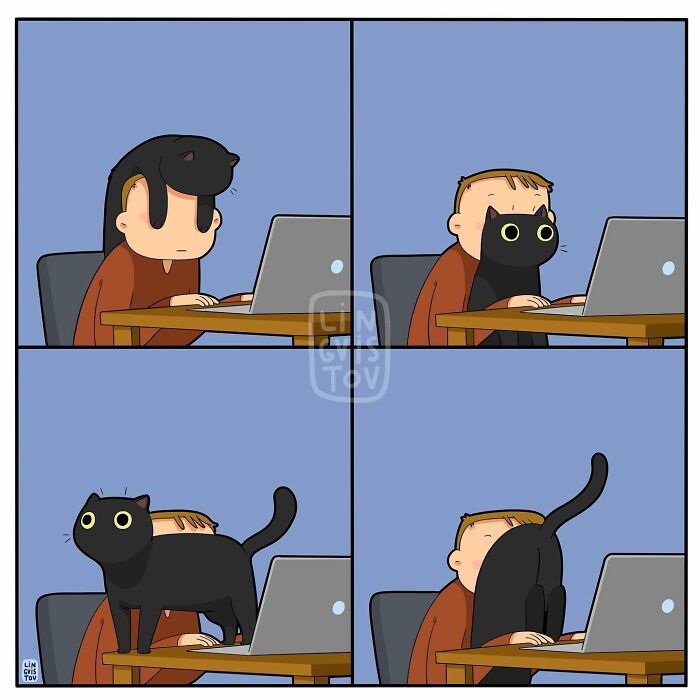 If You&#8217;re A Cat Owner, These Comics By Lingvistov Might Be Very Relatable To You (50 Best Pics)