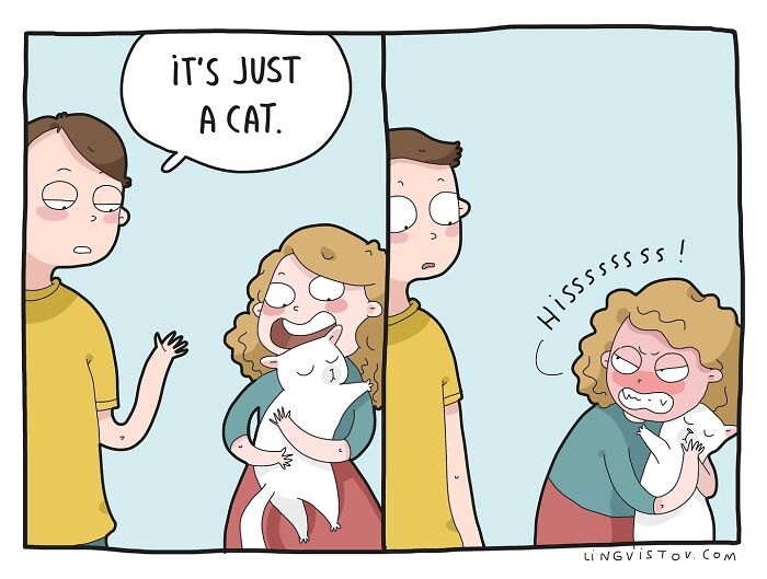 If You&#8217;re A Cat Owner, These Comics By Lingvistov Might Be Very Relatable To You (50 Best Pics)
