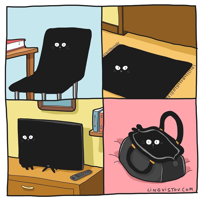 If You&#8217;re A Cat Owner, These Comics By Lingvistov Might Be Very Relatable To You (50 Best Pics)