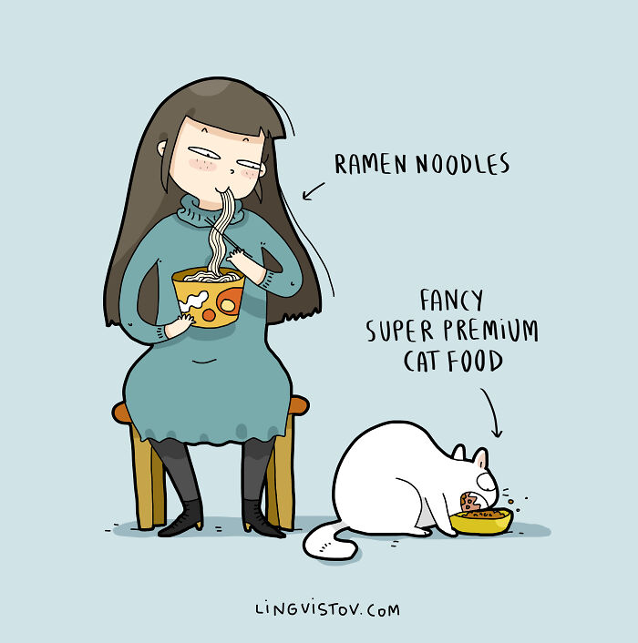 If You&#8217;re A Cat Owner, These Comics By Lingvistov Might Be Very Relatable To You (50 Best Pics)