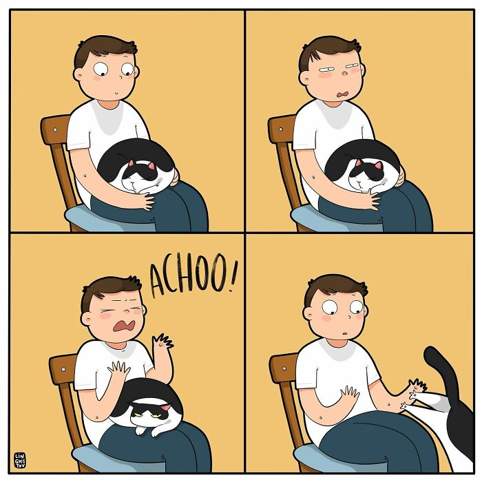 If You&#8217;re A Cat Owner, These Comics By Lingvistov Might Be Very Relatable To You (50 Best Pics)