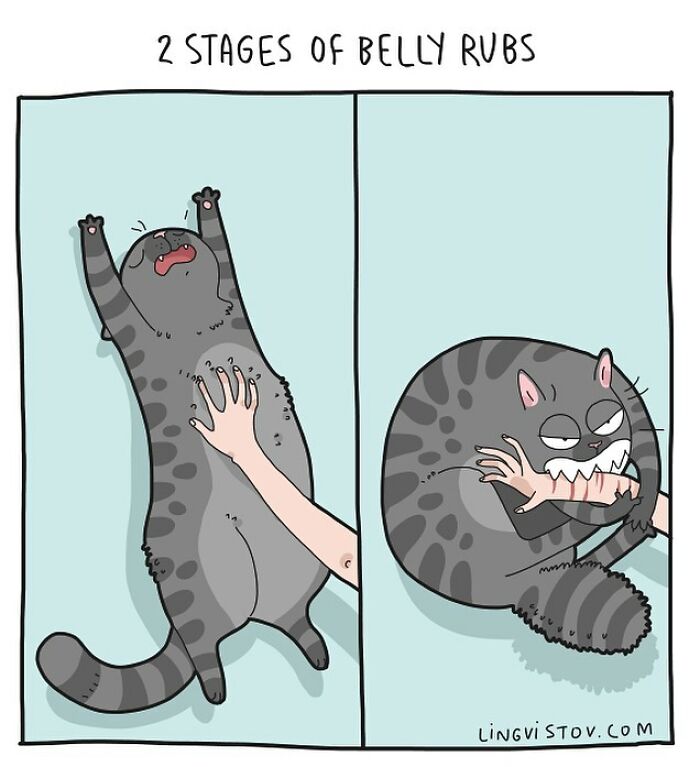 If You&#8217;re A Cat Owner, These Comics By Lingvistov Might Be Very Relatable To You (50 Best Pics)