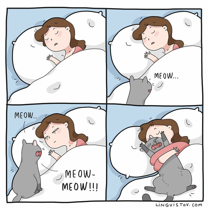 If You&#8217;re A Cat Owner, These Comics By Lingvistov Might Be Very Relatable To You (50 Best Pics)
