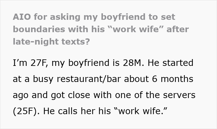 Man Doesn’t Get Why GF Is Upset About His “Work Wife” Who’s Sending Him Hearts And Mirror Selfies