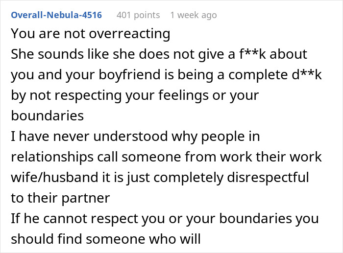 Man Doesn’t Get Why GF Is Upset About His “Work Wife” Who’s Sending Him Hearts And Mirror Selfies