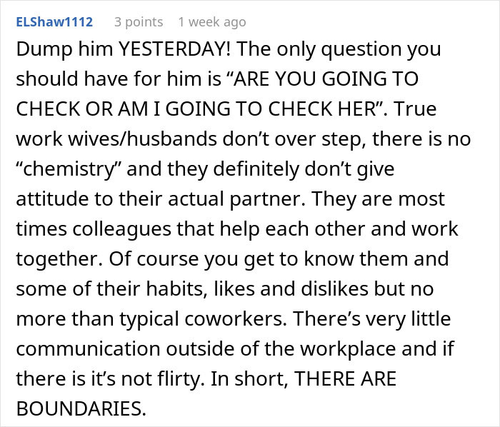Man Doesn’t Get Why GF Is Upset About His “Work Wife” Who’s Sending Him Hearts And Mirror Selfies