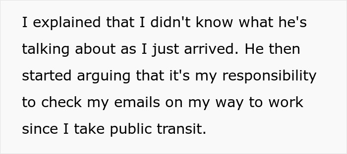Boss Livid Employee Didn’t Check Their Email On Their Way To Work As They Take Public Transit