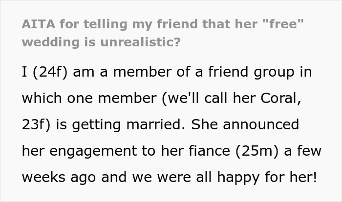 Bride Thinks She Can Throw Elaborate Wedding Without Spending A Cent, Gets A Reality Check