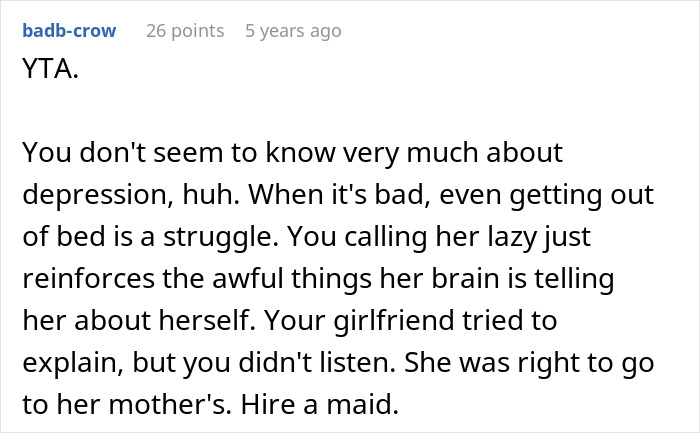 “Depressed Is Not An Excuse For Being Lazy”: Guy Snaps At Girlfriend, Instantly Regrets It