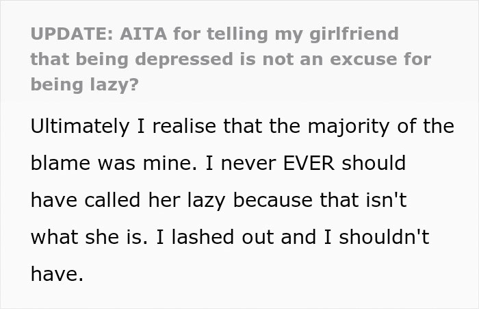 “Depressed Is Not An Excuse For Being Lazy”: Guy Snaps At Girlfriend, Instantly Regrets It