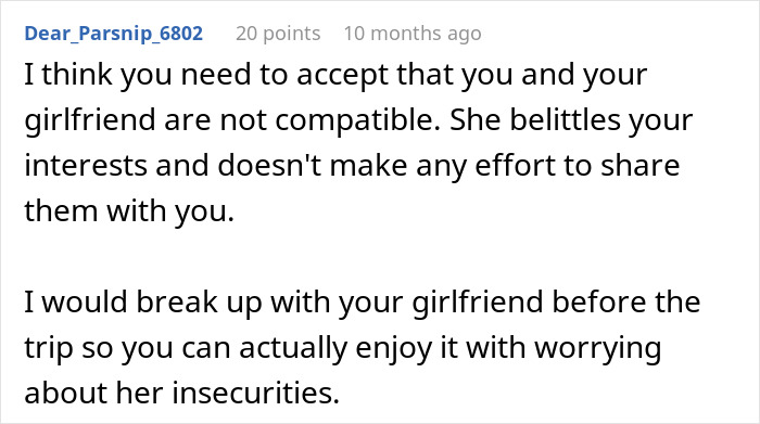 GF Tells Man He Must Choose Between Her And His Female Friend Before Going On Group Trip