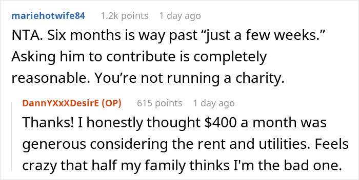Guy Mooches Off Cousin For 6 Months, Calls Her Heartless When She Finally Demands $400 Rent