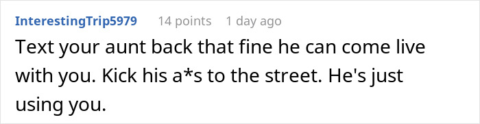 Guy Mooches Off Cousin For 6 Months, Calls Her Heartless When She Finally Demands $400 Rent