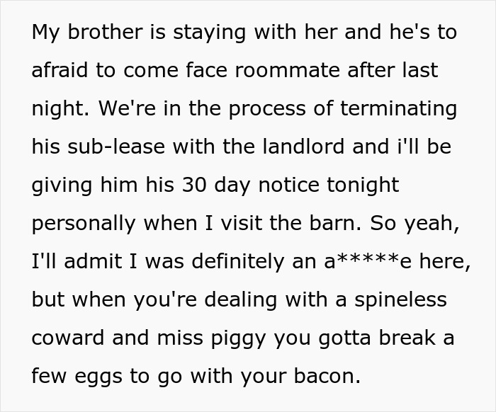 Bro Refuses To Stop GF From Eating Roommates’ Food, Sis Starts Oinking At Her, GF Leaves In Tears