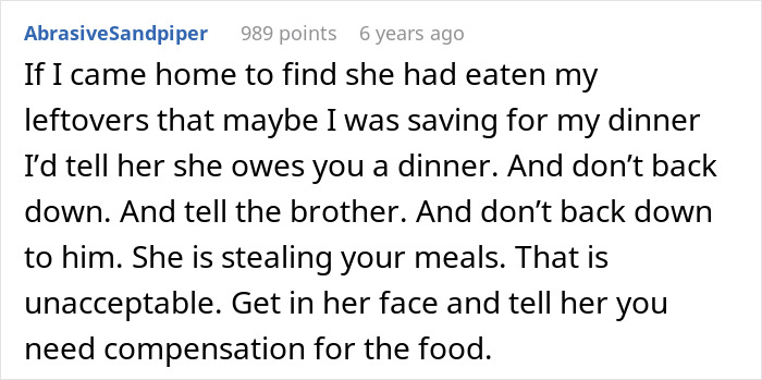 Bro Refuses To Stop GF From Eating Roommates’ Food, Sis Starts Oinking At Her, GF Leaves In Tears