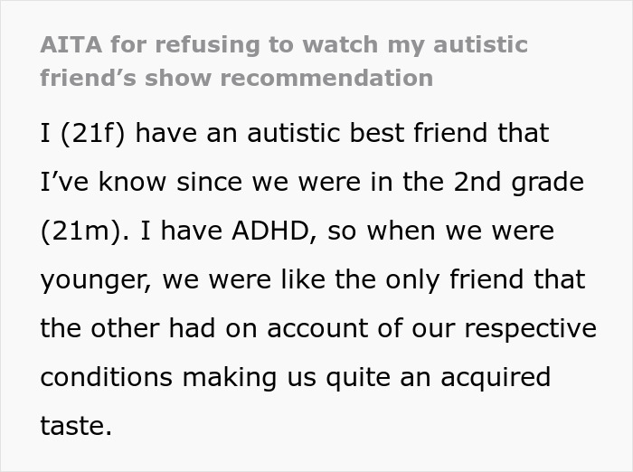 &#8220;Women Do Not Need To Placate Men&#8221;: Lady&#8217;s Disinterest In Autistic Friend&#8217;s Fav Show Leads To Drama