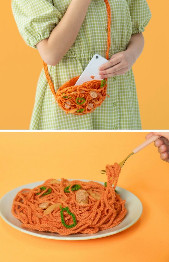 This Japanese Fiber Artist Crochets Realistic Food-Inspired Accessories (17 Pics)