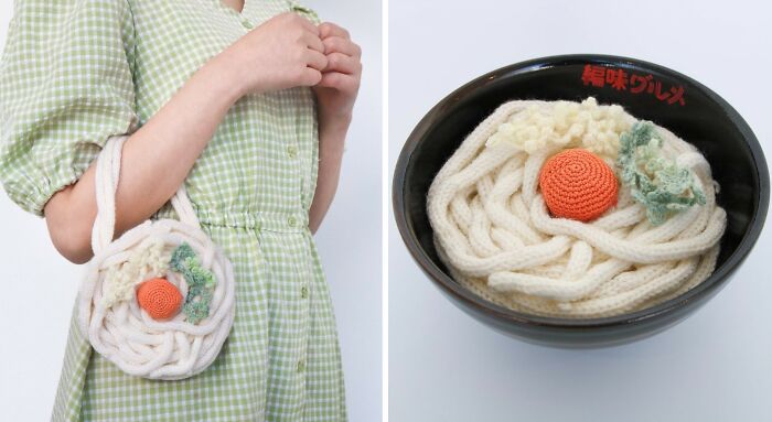 This Japanese Fiber Artist Crochets Realistic Food-Inspired Accessories (17 Pics)
