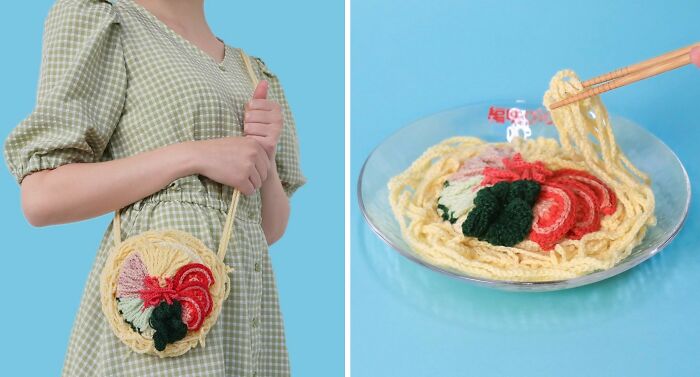 This Japanese Fiber Artist Crochets Realistic Food-Inspired Accessories (17 Pics)