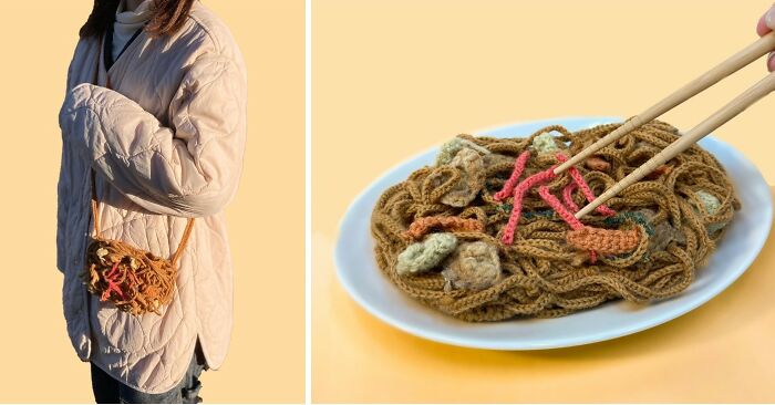This Japanese Fiber Artist Crochets Realistic Food-Inspired Accessories (17 Pics)