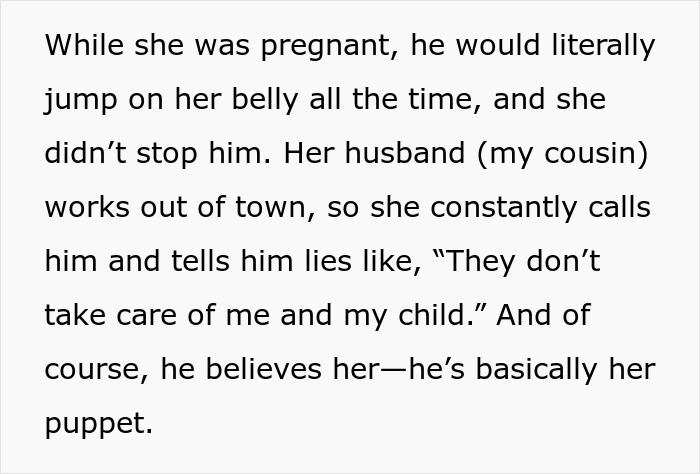 Woman Gleams Watching Cousin’s Wife Struggle After She Finally Quits Being Her Free Babysitter