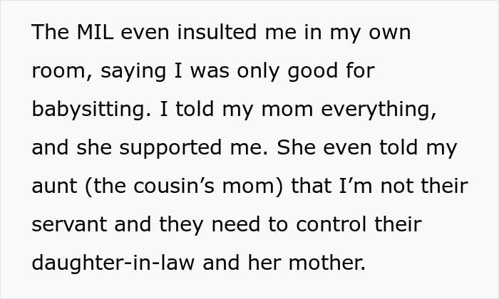 Woman Gleams Watching Cousin’s Wife Struggle After She Finally Quits Being Her Free Babysitter