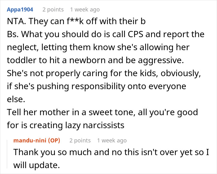 Woman Gleams Watching Cousin’s Wife Struggle After She Finally Quits Being Her Free Babysitter