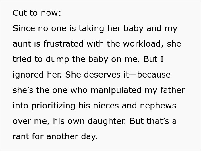 Woman Gleams Watching Cousin’s Wife Struggle After She Finally Quits Being Her Free Babysitter