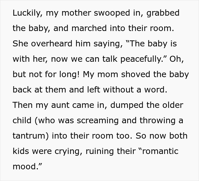 Woman Gleams Watching Cousin’s Wife Struggle After She Finally Quits Being Her Free Babysitter