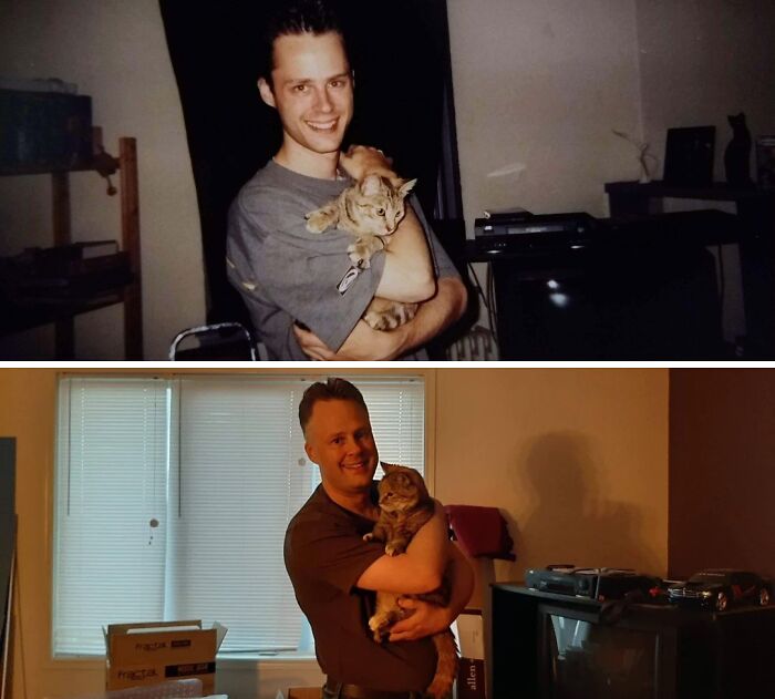 “Same Love, Different Decade”: 60 Comparison Pics Of How People Looked Back Then And Now (New Pics)
