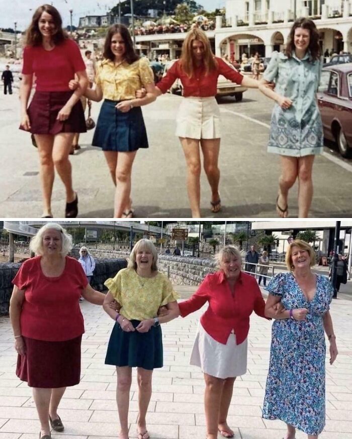 “Same Love, Different Decade”: 60 Comparison Pics Of How People Looked Back Then And Now (New Pics)