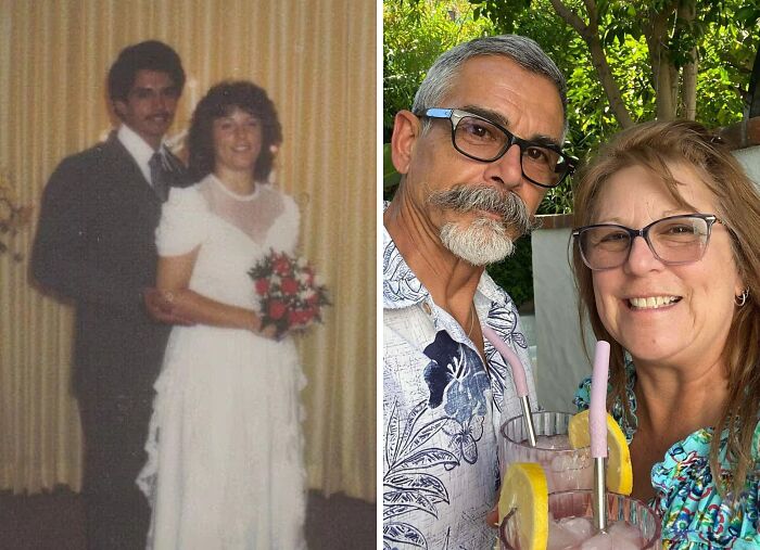“Same Love, Different Decade”: 60 Comparison Pics Of How People Looked Back Then And Now (New Pics)