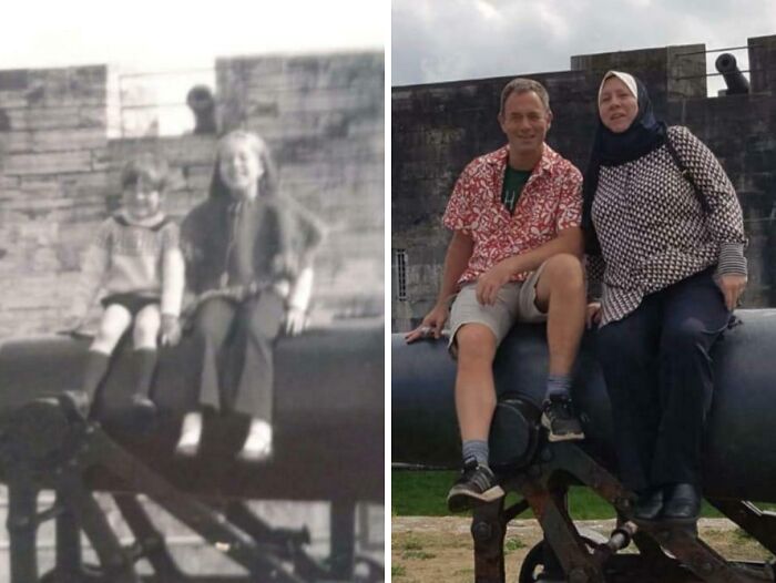 “Same Love, Different Decade”: 60 Comparison Pics Of How People Looked Back Then And Now (New Pics)