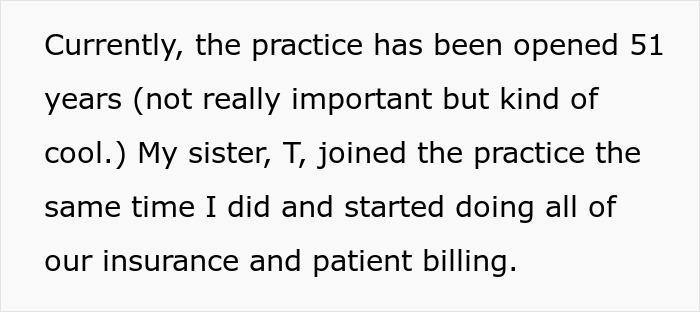 Doctor Refuses To Rehire Sister After She Cost The Practice $40,000, Parents Freak Out