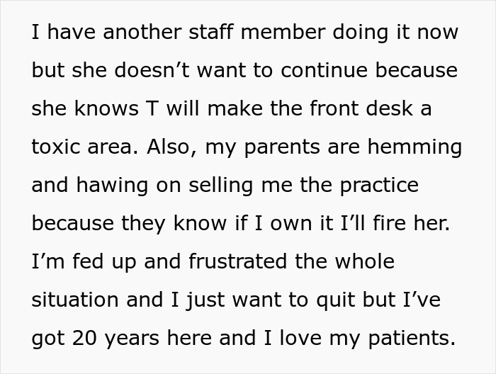 Doctor Refuses To Rehire Sister After She Cost The Practice $40,000, Parents Freak Out